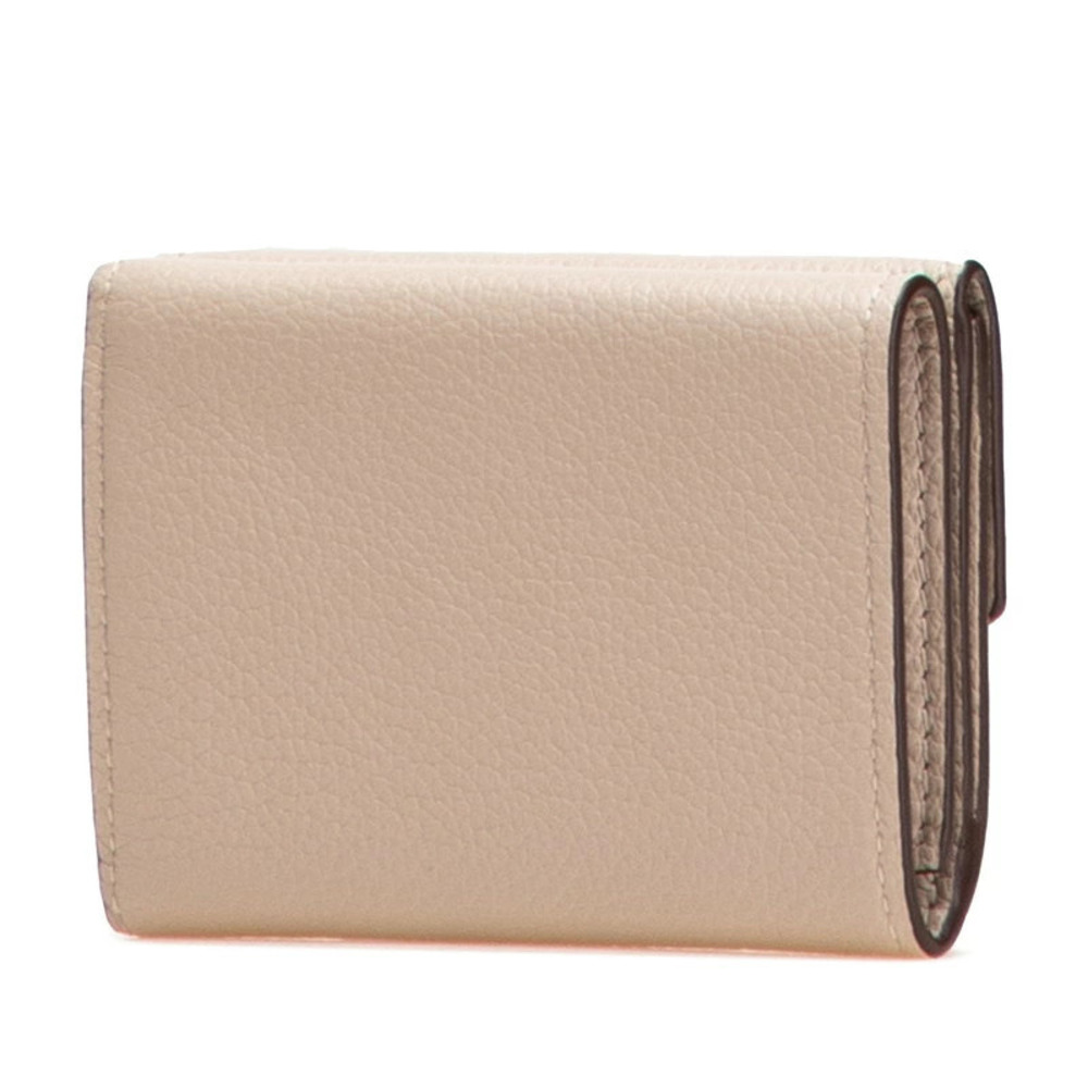 Louis Vuitton Portefeuille Gray Lock Leather fold Wallet Tri Gray